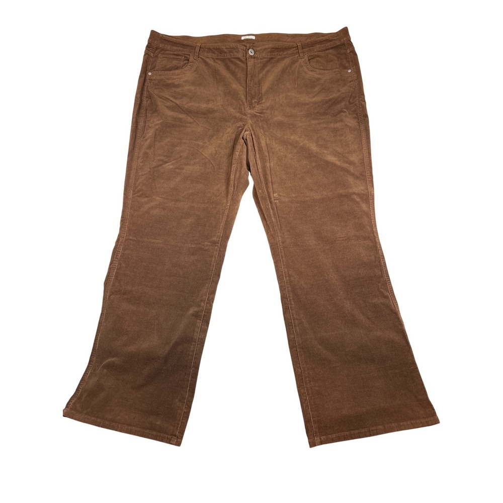 J. Jill Corduroy Wide Leg Pants Chestnut Brown Plus Size 28 NWT 288191 New